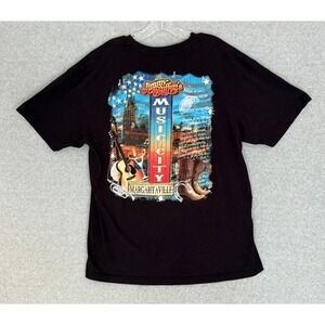 Jimmy Buffet Margaritaville Music City Nashville T-Shirt Mens XL Black